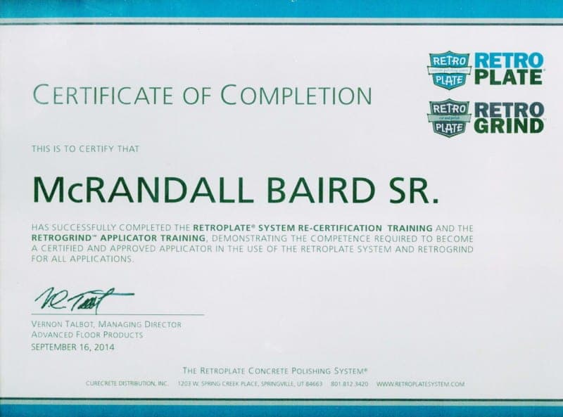 RetroPlate Certification