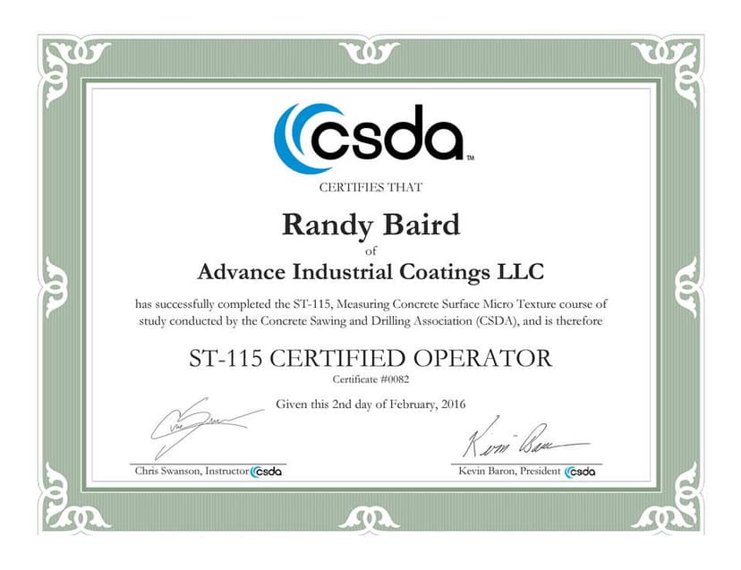 ST-115 Certification