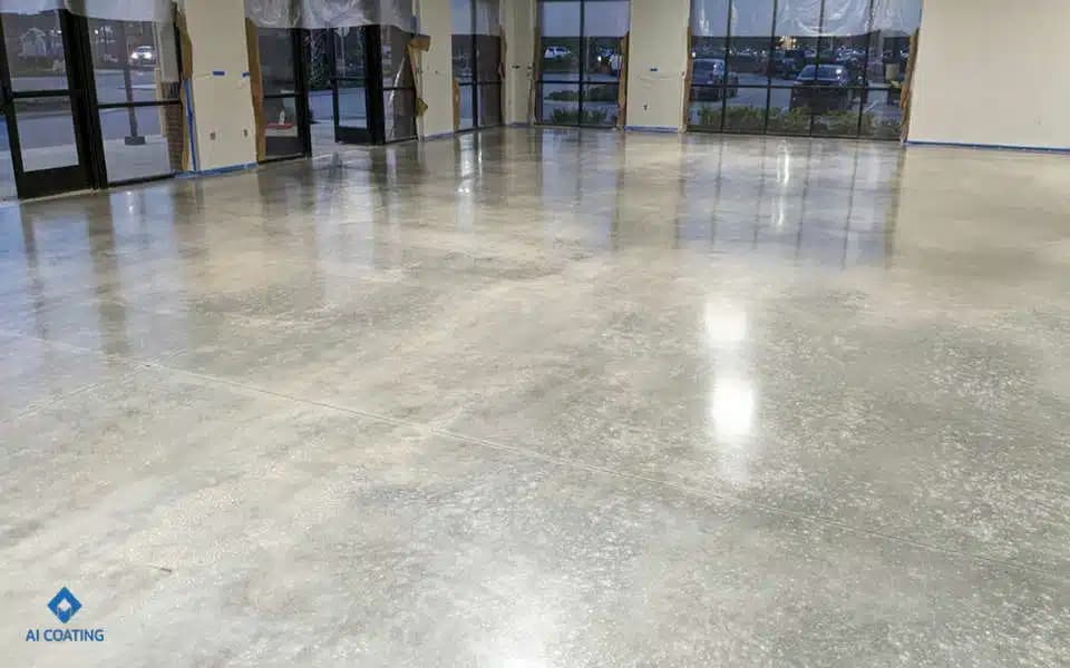 office space concrete polishing 800 grit