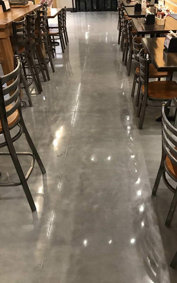 polished concrete commercial restaurant advance industrial coatings