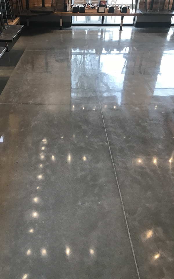 polished concrete commercial restaurant advance industrial coatings