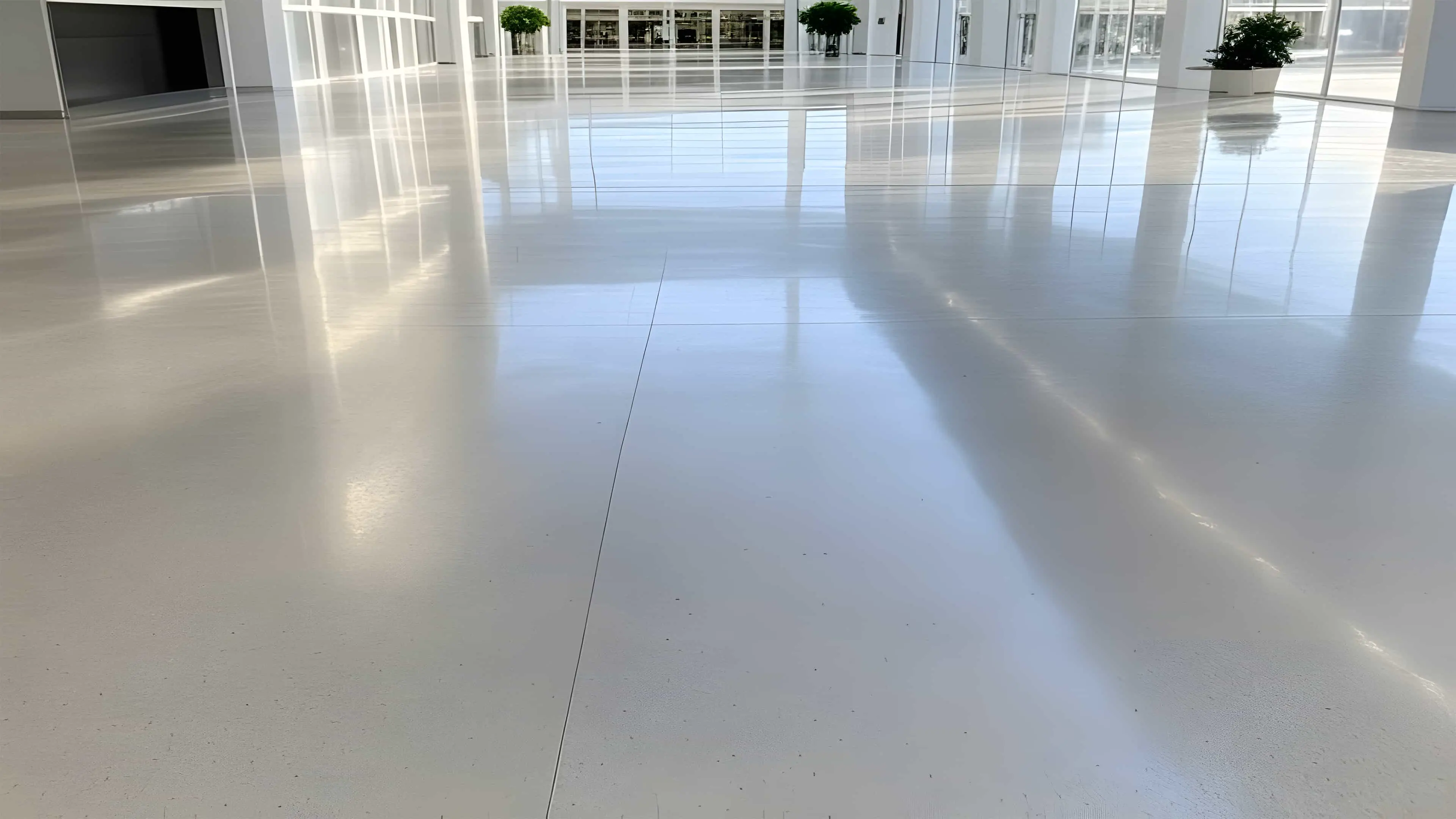Shiny Concrete Floors - AI Coating