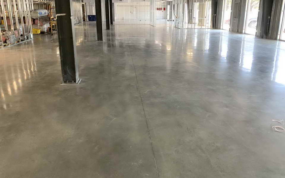 concrete polishing commercial warehouse aic