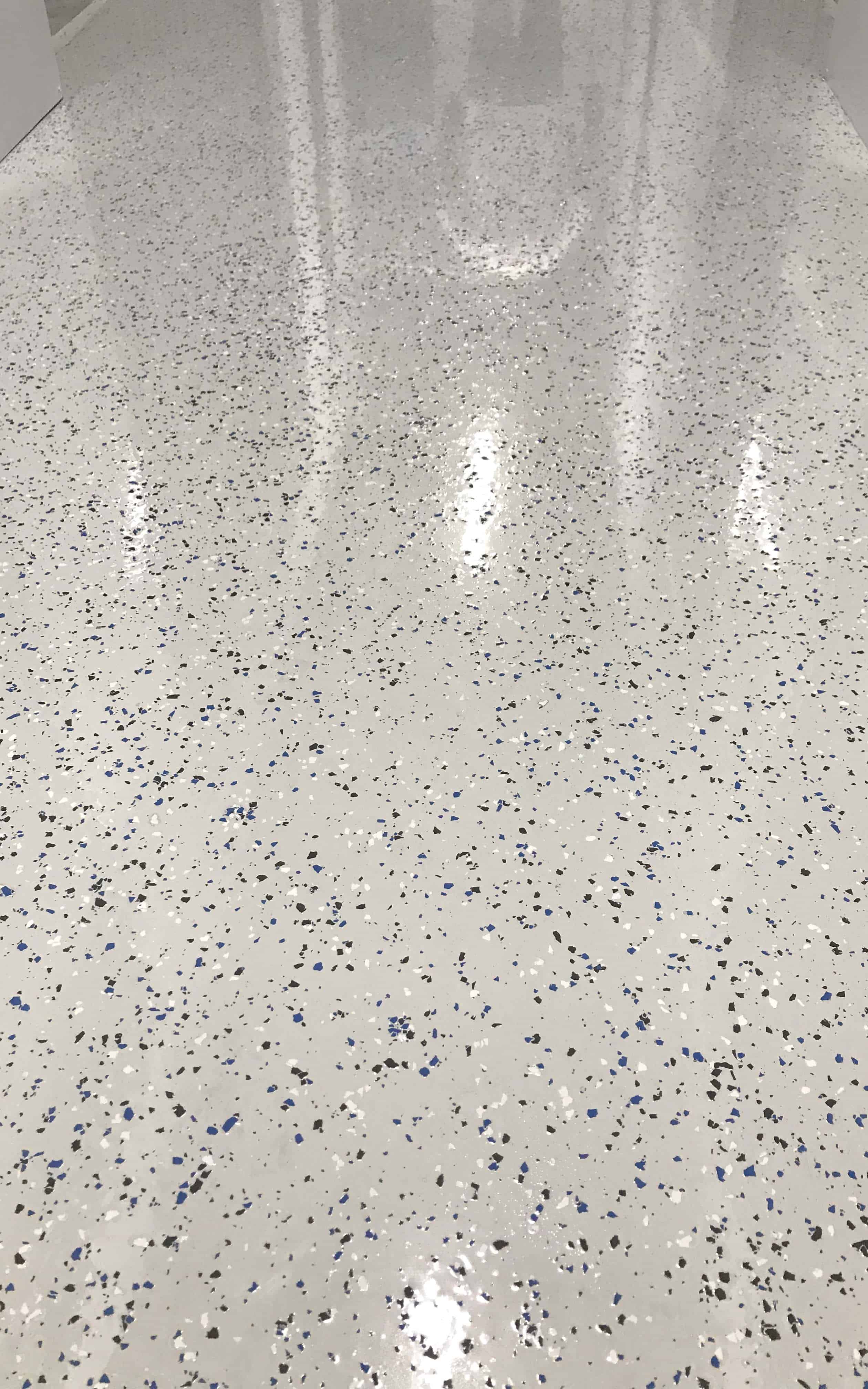 epoxy floor coating random flake storage