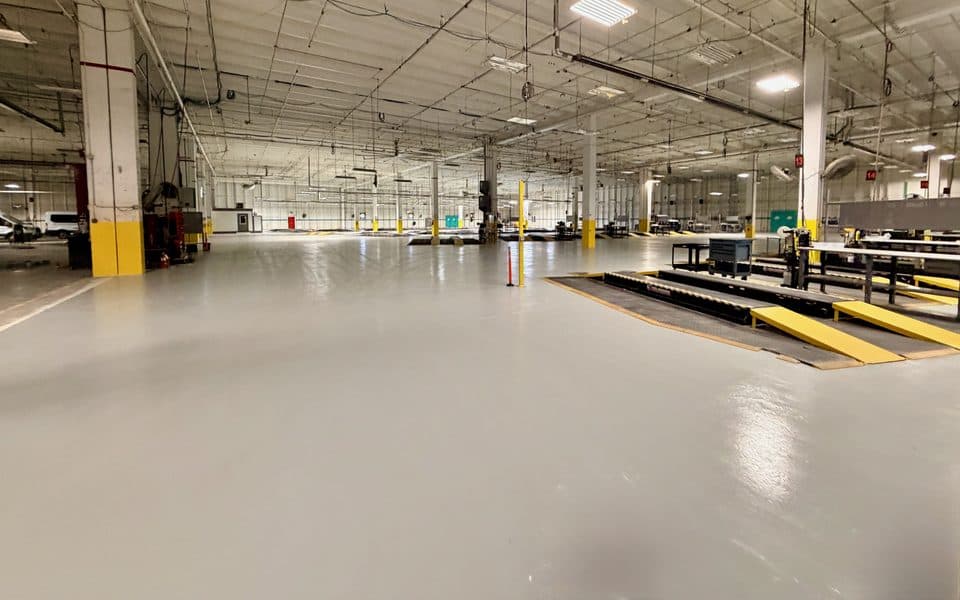 JaxPort auto repair warehouse concrete floor coating featured