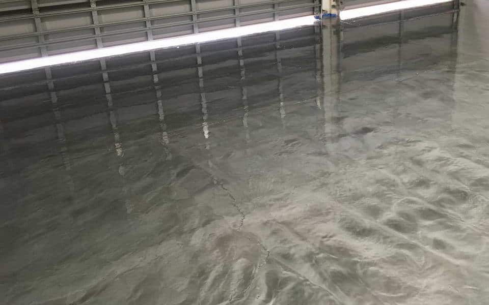 Epoxy garage floor coating installation result