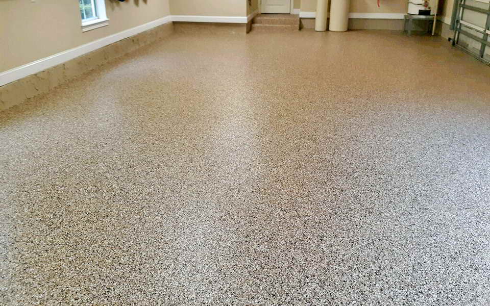 Garage floor with epoxy coating - example 2