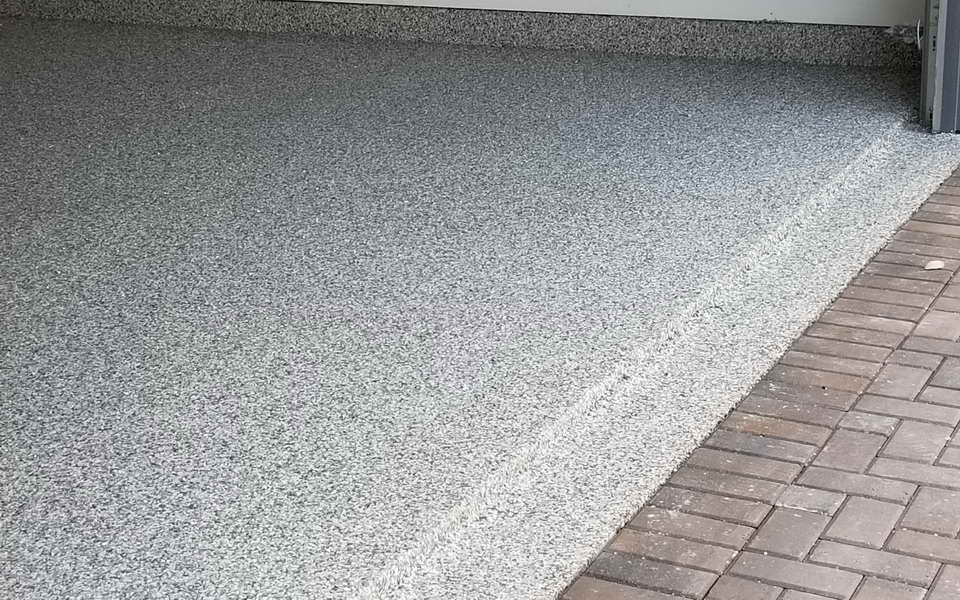 Apply 2nd Coat with 2nd Broadcast Decorative Flake